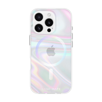 Case-Mate Soap Bubble MagSafe Case For Apple iPhone 16 Pro Iridescent