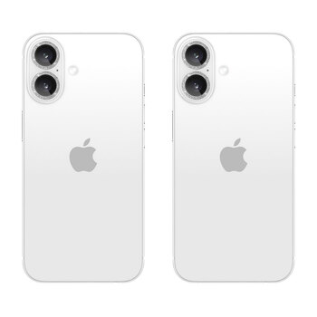 2PK Case-Mate Aluminum Ring Lens Protector For Apple iPhone 16 Plus Clear