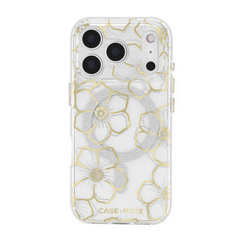 Case-Mate Floral Gems MagSafe Phone Case For iPhone 17 Pro 6.3in Gold