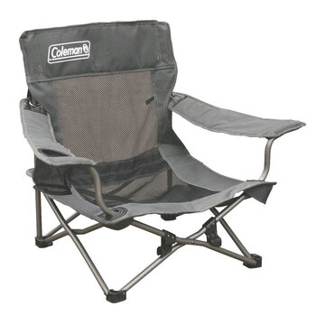 Coleman Chair Quad Deluxe Mesh Event Beach Grey Camping Outdoors