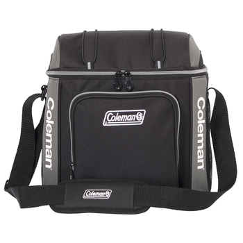 Coleman Plastic Cooler 16 Can Soft Cooler Black Outdoor Camping 30L Black/Grey