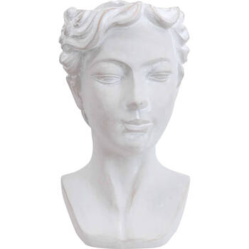 LVD Concrete Lucia Bust Planter Garden Decor 23x34cm - White