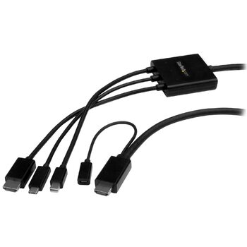 Star Tech 2m 6 ft USB-C, HDMI or Mini DP to HDMI Converter Cable