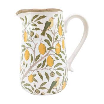 LVD Ceramic Vintage Jug Home/Kitchen Decor 20.5x23cm - Lemon