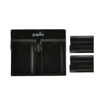 Jupio 2x Batteries 1700mAh & USB Dual Charger Kit For Nikon EN-EL15