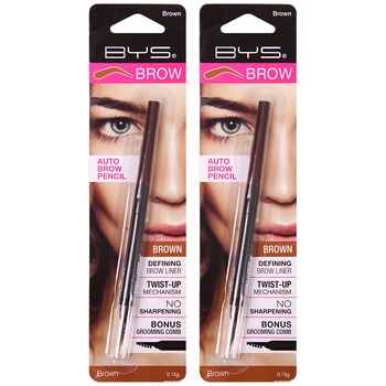 2PK BYS Auto Eyebrow Pencil Makeup Brown 0.15g