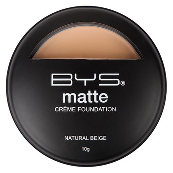 BYS 10g Matte Creme Foundation Face Makeup Cosmetic - Natural Beige