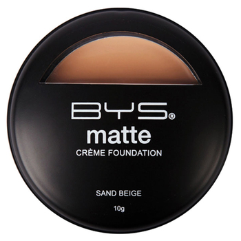 BYS 10g Matte Creme Foundation Face Makeup Cosmetic - Sand Beige