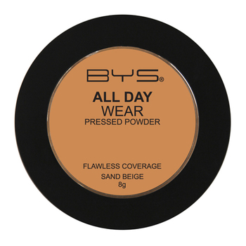 BYS All Day Wear 8g Pressed Powder Flawless Coverage - Sand Beige