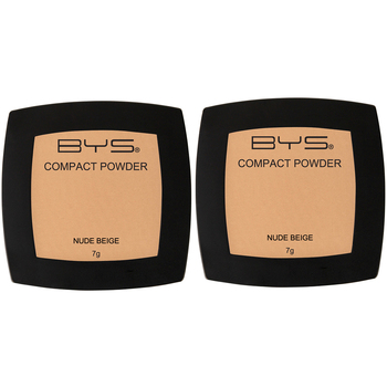 2PK BYS Compact 7g Powder Face Makeup Cosmetics - Nude Beige