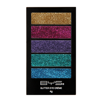 BYS Glitter Creme 4g Makeup Palette Intense Rainbow - 5 Shades