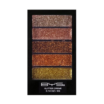 BYS Glitter Creme Makeup 4g Palette Bronzed Charm - 5 Shades