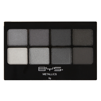 BYS Metallic 8g Eyeshadow Makeup Palette Blackout - 8 Shades