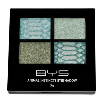 BYS 5g Animal Instincts Eyeshadow Palette Greens - 4 Shades 