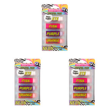 3x 4pc BYS Ibiza Nights Neon Face & Body Sticks Smooth