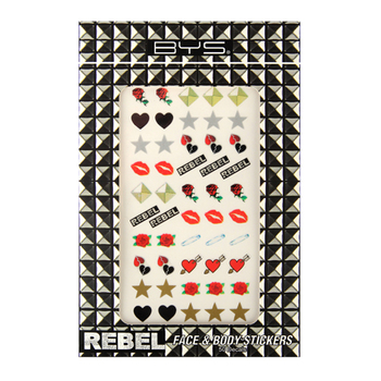 50pc BYS Rebel Face & Body Stickers