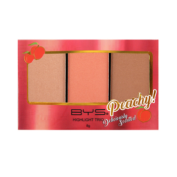 BYS Highlight 8g Palette Trio Peach Face Makeup Cosmetic