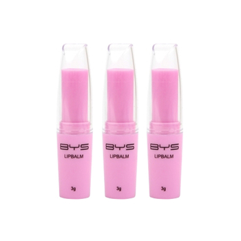 3PK BYS Grape Lipbalm Makeup Pink 3g
