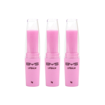 3PK BYS Grape Lipbalm Makeup Pink 3g