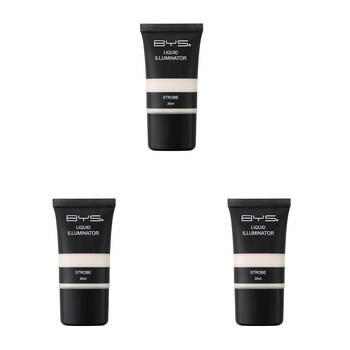 3PK BYS 20ml Liquid Illuminator Glow Face Cosmetic Makeup - Strobe