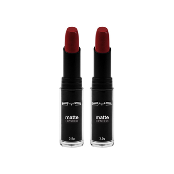 2PK BYS 3.5g Matte Lipstick Makeup Cosmetic - Fine Wine