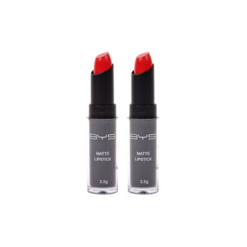 2PK BYS 3.5g Matte Lipstick Makeup Cosmetic - Reddy Set Go