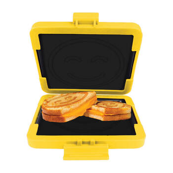 Laser Microwave Toastie Maker Flamingo Non-Stick Dishwasher Safe Yellow