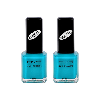 2PK BYS 14ml Nail Polish Matte Aqua