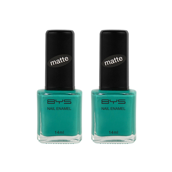 2PK BYS 14ml Nail Polish Matte Mint Green