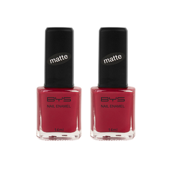 2PK BYS 14ml Nail Polish Matte Red