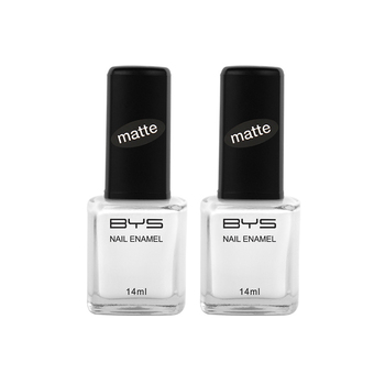 2PK BYS 14ml Nail Polish Matte White