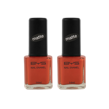 2PK BYS 14ml Nail Polish Matte Orange