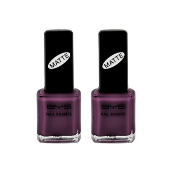 2PK BYS 14ml Nail Polish Matte Black Cherry Purple