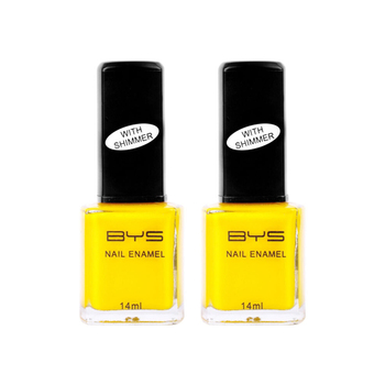 2PK BYS 14ml Nail Polish Shimmer Golden Sands Yellow