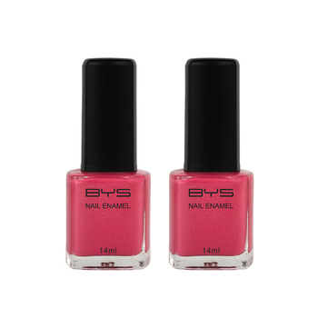 2PK BYS 14ml Nail Polish Temperamental Pink