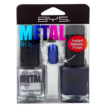 2pc BYS Nail Polish Metal Magic Deep Sapphire