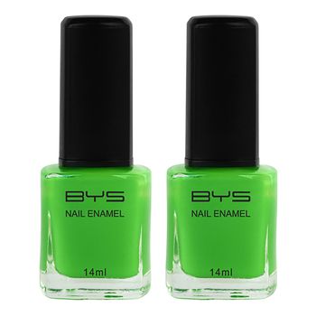 2PK BYS 14ml Nail Polish Flash Dance Green