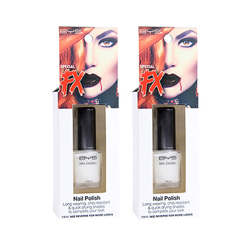 2PK BYS 14ml Nail Polish White