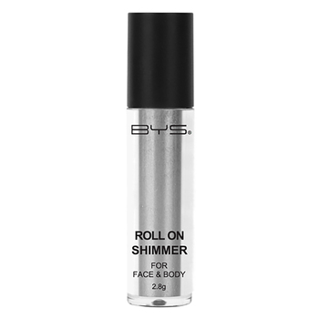 BYS Roll On 2.8g Shimmer Face/Body Makeup Cosmetic - Electric Silver