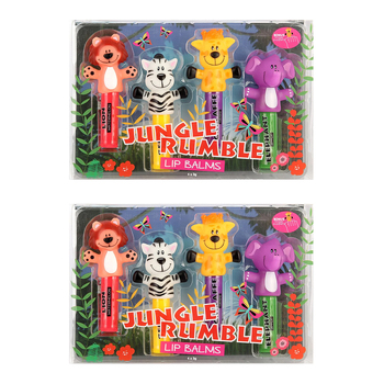 8pc Jungle Rumble Finger Puppet Lipbalm 3y+