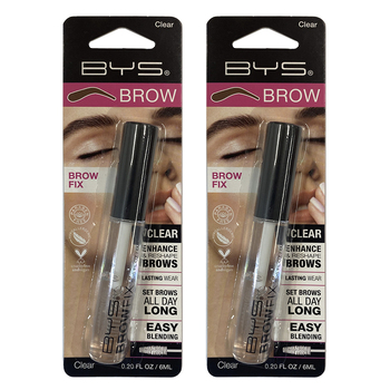2PK BYS 6ml Eyebrow Brow Gel Fix w/ Mascara Wand - Clear