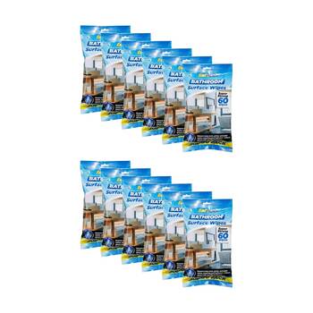 12x 60PK EaziWipes Bathroom Surface Cleaning Wipes Removes Soap Grime Stains