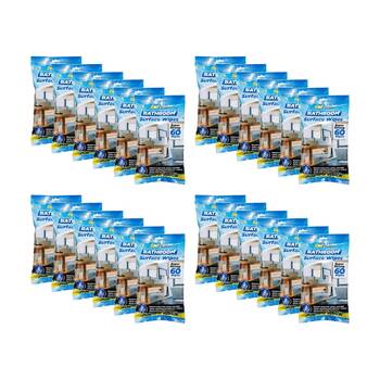 24x 60PK EaziWipes Bathroom Surface Cleaning Wipes Removes Soap Grime Stains