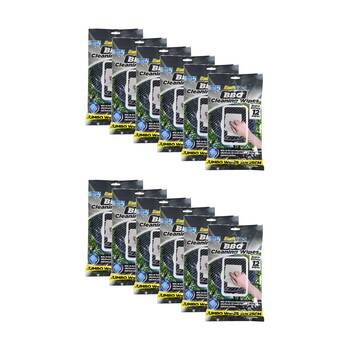 12x 12PK EaziWipes BBQ Cleaning Jumbo Wipes w/3D Dot Technology 30x25cm