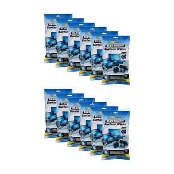 12x 60PK EaziWipes Electronics Surface Cleaning Wipes Device Safe Streak Free