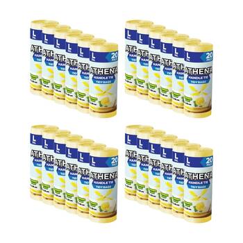 24x 20PK Athena Scented Garbage Tidy Bags w/ Handle Tie 34L 71x58cm Assorted