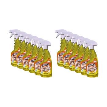 12PK Dazzle Deep Clean Surface Cleaning Spray Bottle Citrus Scent 500ml