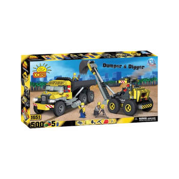 500pc Action Town Construction Dumper and Digger Construction Set Building Toy Kit