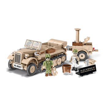 367pc World War 2 SDKFZ 10 & Field Kitchen Building Kit 6y+