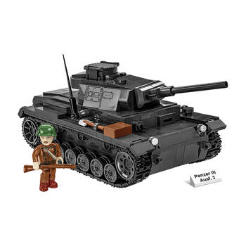 590pc World War 2 Panzer III AusfJ Building Kit 18x9cm 8y+